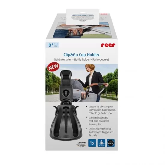 Suport pentru sticle si biberoane Clip&Go Cup Holder Reer Suport pentru sticle si biberoane Clip&Go Cup Holder Reer