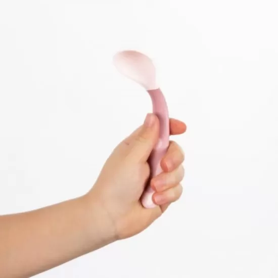 Tacamuri flexibile pentru copii, lingurita si furculita, fara BPA, roz, 6+ luni, Reer 23044 Tacamuri flexibile pentru copii, lingurita si furculita, fara BPA, roz, 6+ luni, Reer 23044