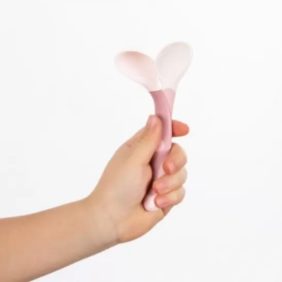 Tacamuri flexibile pentru copii, lingurita si furculita, fara BPA, roz, 6+ luni, Reer 23044 Tacamuri flexibile pentru copii, lingurita si furculita, fara BPA, roz, 6+ luni, Reer 23044
