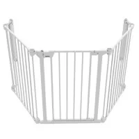Tarc de siguranta modular cu 3 panouri, metal alb, Noma N94054  