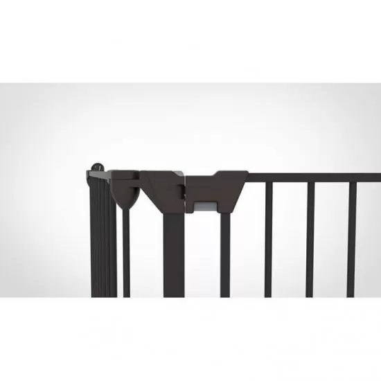 Tarc de siguranta modular cu 3 panouri metal negru Noma