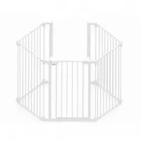 Tarc de siguranta modular cu 5 panouri metal alb Noma N94047 