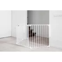 Tarc de siguranta modular cu 5 panouri metal alb Noma N94047 