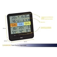 Termo-higrometru digital cu 3 senzori wireless KLIMA@HOME, compatibil cu Weatherhub SmartHome, TFA 30.3060.01.IT