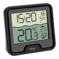 Termometru si higrometru digital de camera cu senzor wireless pentru piscina Marbella, negru, TFA 30.3066.01