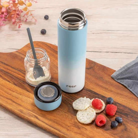 Termos din otel inoxidabil vidat ColourDesign, 450 ml, albastru, Reer 90023 Termos din otel inoxidabil vidat ColourDesign, 450 ml, albastru, Reer 90023