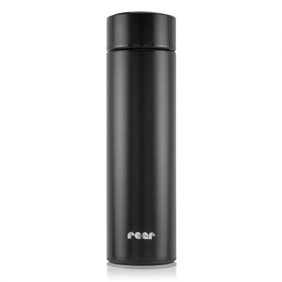 Termos din otel inoxidabil vidat ColourDesign, 450 ml, negru, Reer 90011 Termos din otel inoxidabil vidat ColourDesign, 450 ml, negru, Reer 90011
