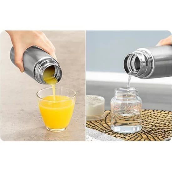 Termos din otel inoxidabil, potrivit pentru bebelusi, mentine apa calda 12 ore, Reer, 450 ml, fara BPA