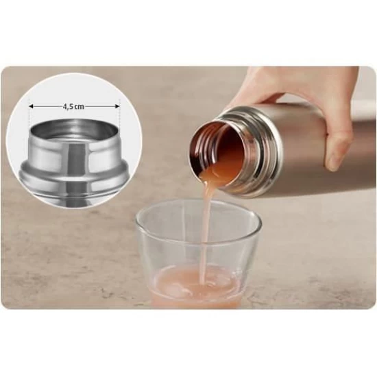 Termos din otel inoxidabil, potrivit pentru bebelusi, mentine apa calda 12 ore, Reer, 450 ml, fara BPA
