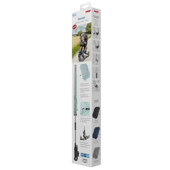 Umbreluta de soare ajustabila cu protectie solara UV 50+ pentru carucior bebelusi Reer ShineSafe Mint