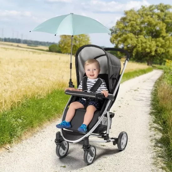 Umbreluta de soare ajustabila cu protectie solara UV 50+ pentru carucior bebelusi Reer ShineSafe Mint