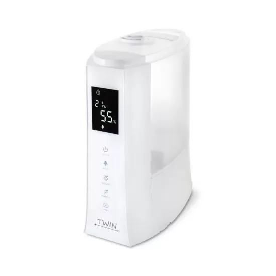 Umidificator cu ionizare si difuzor arome Twin alb Airbi BI3222 Umidificator cu ionizare si difuzor arome Twin alb Airbi BI3222