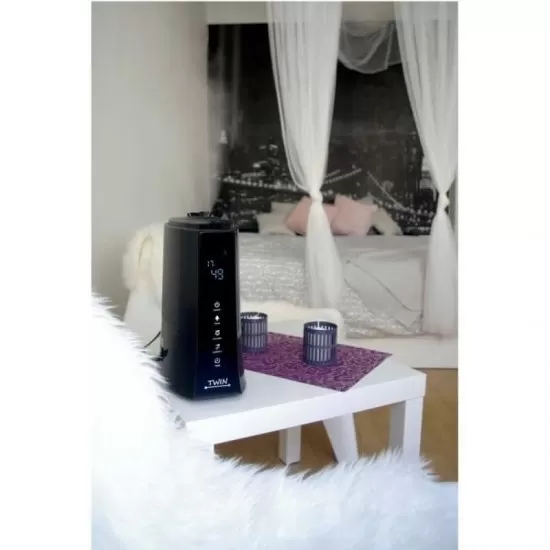 Umidificator cu ionizare si difuzor arome TWIN negru, Airbi BI3221 Umidificator cu ionizare si difuzor arome TWIN negru, Airbi BI3221