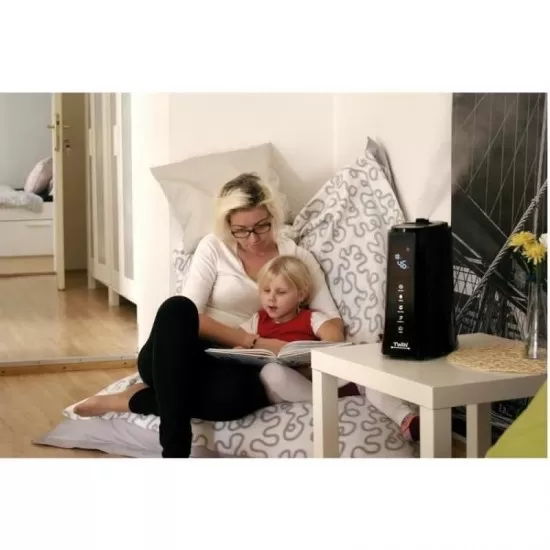 Umidificator cu ionizare si difuzor arome TWIN negru, Airbi BI3221 Umidificator cu ionizare si difuzor arome TWIN negru, Airbi BI3221