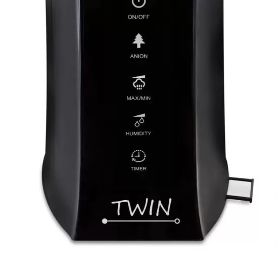 Umidificator cu ionizare si difuzor arome TWIN negru, Airbi BI3221 Umidificator cu ionizare si difuzor arome TWIN negru, Airbi BI3221