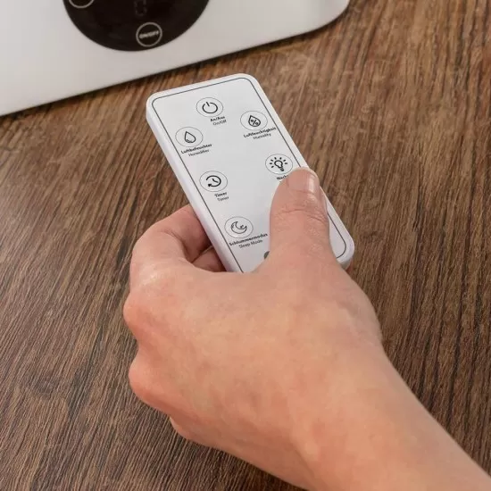 Umidificator ultrasunete cu automatizare si lumina de noapte, telecomanda , afisaj temperatura si umiditate, temporizator, Reer 94060 Umidificator ultrasunete cu automatizare si lumina de noapte, telecomanda , afisaj temperatura si umiditate, temporizator, Reer 94060