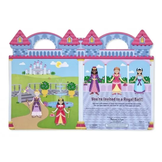 Abtibilduri pufoase Printese Melissa and Doug Abtibilduri pufoase Printese Melissa and Doug