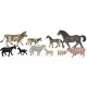 Set 10 figurine animale domestice cu puii - Miniland Set 10 figurine animale domestice cu puii - Miniland
