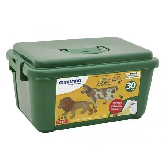 Set 30 figurine animale domestice si salbatice Miniland Set 30 figurine animale domestice si salbatice Miniland