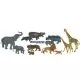 Set 12 figurine animale salbatice cu pui Miniland Set 12 figurine animale salbatice cu pui Miniland