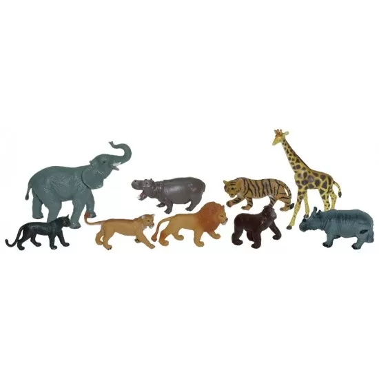 Set 9 figurine Animale salbatice - Miniland Set 9 figurine Animale salbatice - Miniland