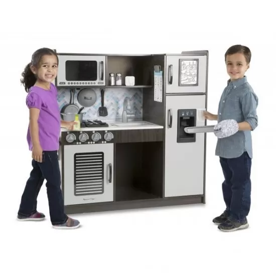 Bucatarie de joaca Charcoal - Melissa and Doug Bucatarie de joaca Charcoal - Melissa and Doug