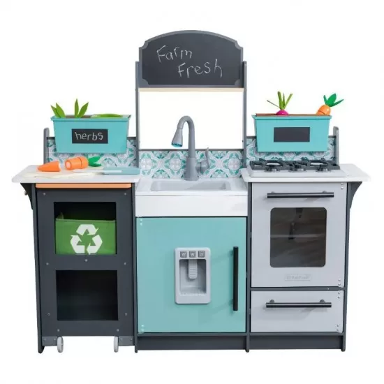 Bucatarie de joaca din lemn Garden Gourmet KidKraft Bucatarie de joaca din lemn Garden Gourmet KidKraft