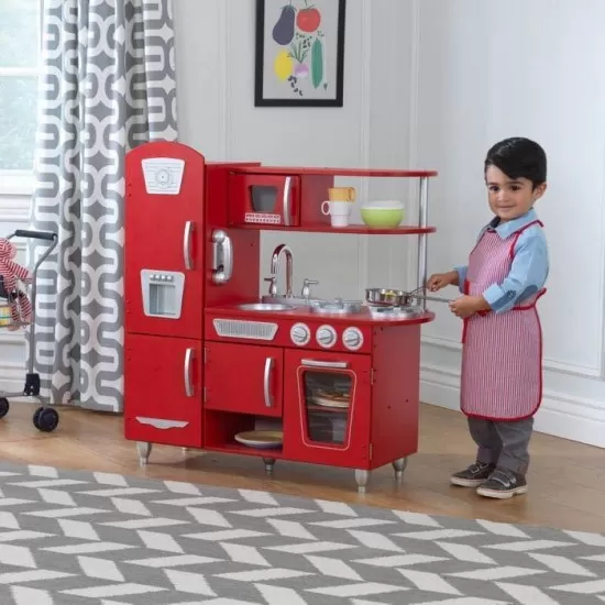 Bucatarie copii din lemn Red Vintage Kidkraft Bucatarie copii din lemn Red Vintage Kidkraft