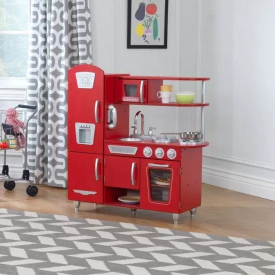 Bucatarie copii din lemn Red Vintage Kidkraft Bucatarie copii din lemn Red Vintage Kidkraft