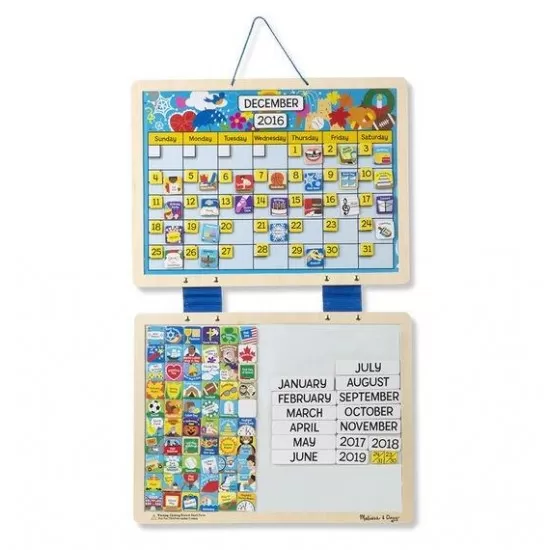 Calendar din lemn magnetic Melissa and Doug Calendar din lemn magnetic Melissa and Doug