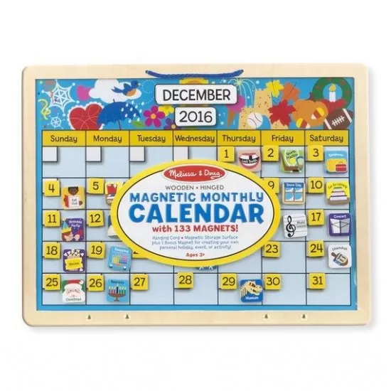 Calendar din lemn magnetic Melissa and Doug Calendar din lemn magnetic Melissa and Doug