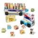 Camion cu remorca, 28 cuburi din lemn cu litere si 3 figurine Patrula Catelusilor Camion cu remorca, 28 cuburi din lemn cu litere si 3 figurine Patrula Catelusilor