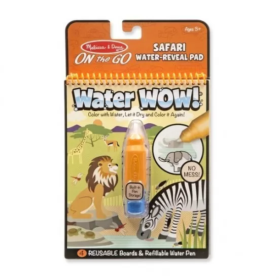 Carnet de colorat cu Apa magica Safari - Melissa and Doug Carnet de colorat cu Apa magica Safari - Melissa and Doug