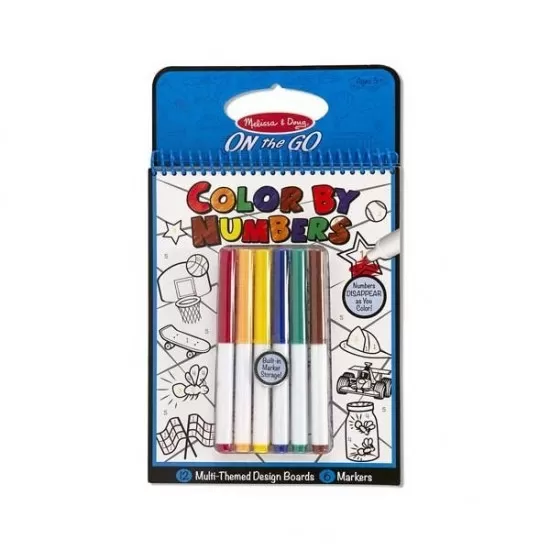 Carnet de colorat pe numere Melissa and Doug Albastru Carnet de colorat pe numere Melissa and Doug Albastru