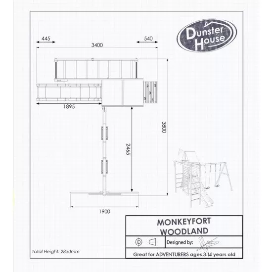 Complex de joaca MonkeyFort Dunster House Complex de joaca MonkeyFort Dunster House