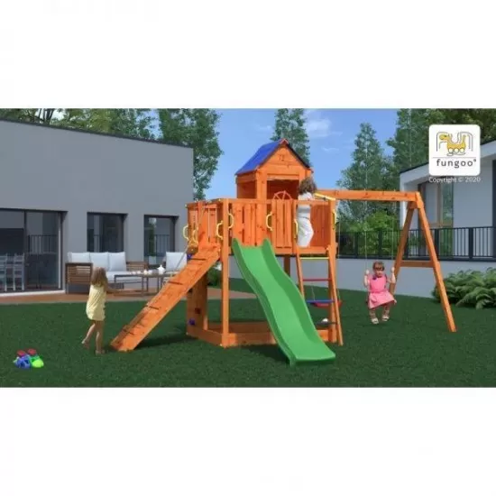 Complex joaca din lemn 7in1 Fungoo Treehouse Complex joaca din lemn 7in1 Fungoo Treehouse