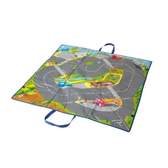 Covoras de joaca si cutie pentru jucarii Trafic Covoras de joaca si cutie pentru jucarii Trafic