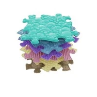 Covoras ortopedic senzorial puzzle Set B pastel pentru bebelusi 6 piese