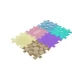 Covoras ortopedic senzorial puzzle Set B pastel pentru bebelusi 6 piese