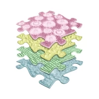 Covoras ortopedic senzorial puzzle Set Pastel Start 4 piese