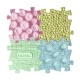 Covoras ortopedic senzorial puzzle Set Pastel Start 4 piese