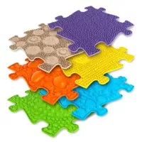 Covoras ortopedic senzorial puzzle set pentru bebelusi Muffik