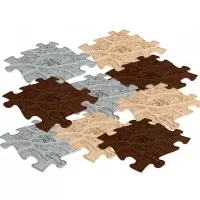 Covoras ortopedic senzorial puzzle set Roots