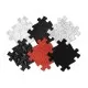 Covoras ortopedic senzorial puzzle Set  Rosu si Negru pentru bebelusi Muffik