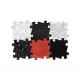Covoras ortopedic senzorial puzzle Set  Rosu si Negru pentru bebelusi Muffik