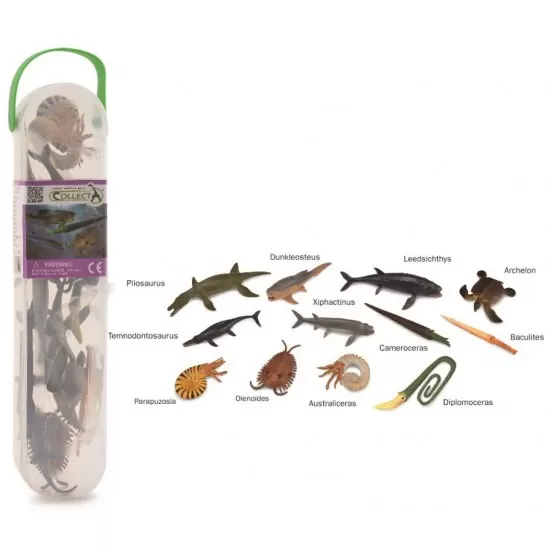 Cutie cu 12 minifigurine Animale marine preistorice Cutie cu 12 minifigurine Animale marine preistorice