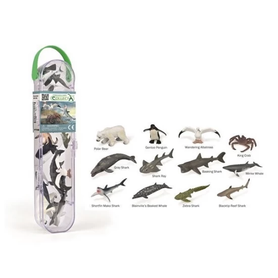 Cutie cu 12 minifigurine pictate manual Animale marine 3 A1211 Cutie cu 12 minifigurine pictate manual Animale marine 3 A1211