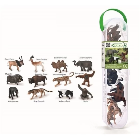 Cutie cu 12 minifigurine pictate manual Animale Salbatice 2 A1212 Cutie cu 12 minifigurine pictate manual Animale Salbatice 2 A1212