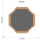 Cutie hexagonala din lemn pentru nisip Giant 150x150 cm cu bancute si prelata Cutie hexagonala din lemn pentru nisip Giant 150x150 cm cu bancute si prelata