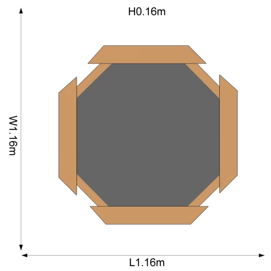 Cutie hexagonala din lemn pentru nisip Treasure Beach 104x104 cm cu prelata Cutie hexagonala din lemn pentru nisip Treasure Beach 104x104 cm cu prelata